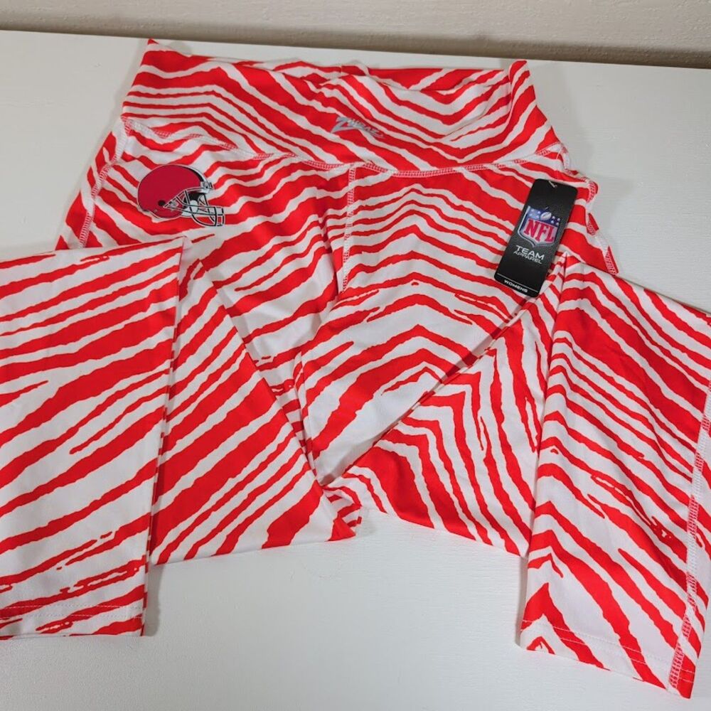 L Zubaz NFL Women's Cleveland Browns Zebra Leggings